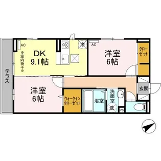 ティーケーエム-1【2階】の間取り
