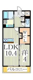 モアニおおたか【2階】の間取り