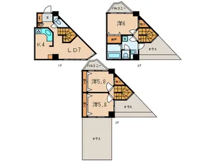 カドリル青葉台の間取り