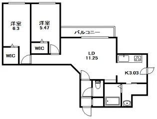 リヴィエールS22【4階】の間取り