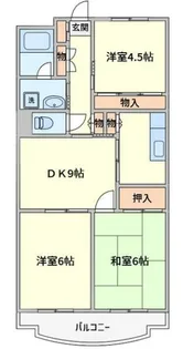 グランシェール市川【5階】の間取り