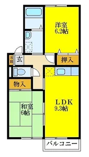サウス・キャッスル【2階】の間取り