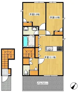 MOKUBA【2階】の間取り