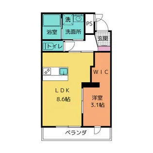 マンハッタンパレス【1階】の間取り