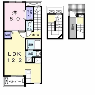 カ-サプラシ-ド【3階】の間取り
