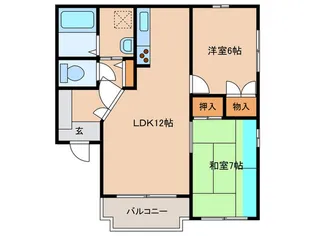 メゾン・ドゥ・コスモス5番館【1階】の間取り