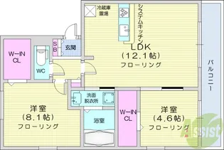 メゾン・ド・プリュヌ【3階】の間取り
