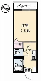 ジェネス寺本【1階】の間取り