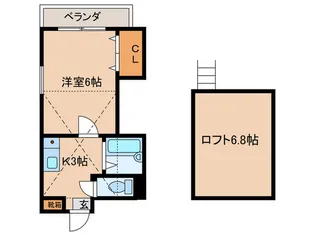 シュピ-ル桜【2階】の間取り