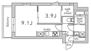 GranDuo経堂16【2階】の間取り