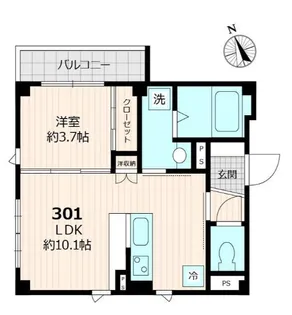 グランリュクス東大井【3階】の間取り