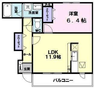 メゾン・ボヌール【1階】の間取り