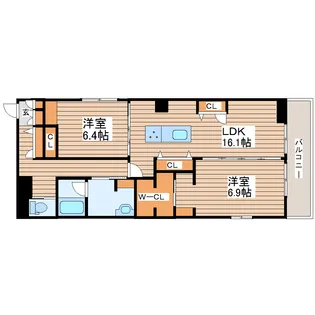 maison東二番丁【2階】の間取り