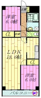 グリーンパーク北葛西【3階】の間取り
