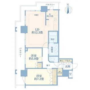 ベイクレストタワー【7階】の間取り