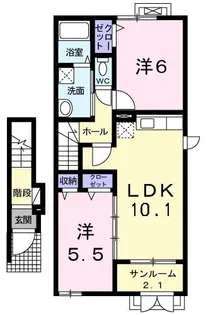 ボニート・ブリッサII【2階】の間取り