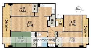 ライフインサーラ【14階】の間取り