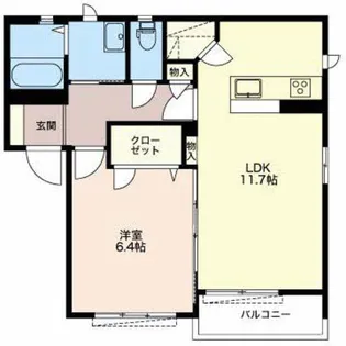 メゾン・ド・エスポワール【1階】の間取り