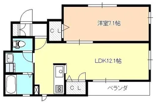 ピースヴィレッジ【1階】の間取り