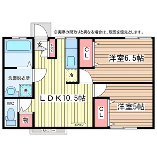 平野コーポ2【1階】の間取り