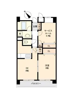 カールトンプラザ川崎【8階】の間取り