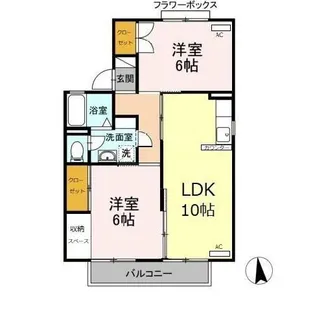 セジュールエイトA・B【2階】の間取り