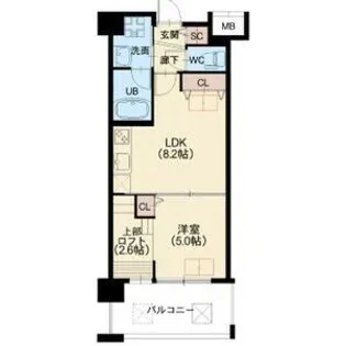 NORTH VILLAGE壱番館【9階】の間取り