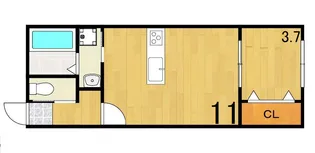 グランフォート明石城北 角【1階】の間取り