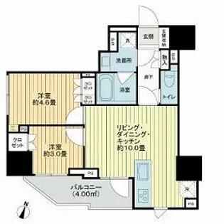 ライオンズ千代田岩本町ミレス【11階】の間取り