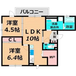 カーサウィステリア【1階】の間取り