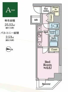 HY’s KAMEARI【6階】の間取り