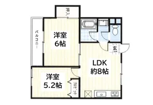 カーサ鈴蘭台II【1階】の間取り