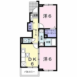 メゾンフランB【1階】の間取り
