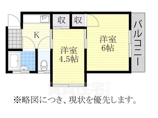 北ハイツ【3階】の間取り