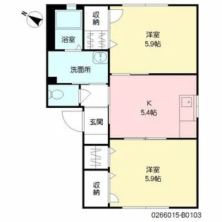 フォーレスヤマグチ B棟【1階】の間取り