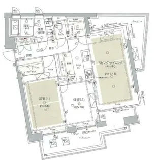 ロイヤルシーズン麻布永坂【8階】の間取り