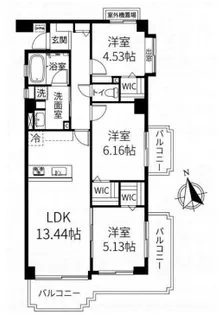 パルロイヤル等々力【2階】の間取り