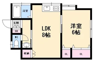 アルル庚午【1階】の間取り