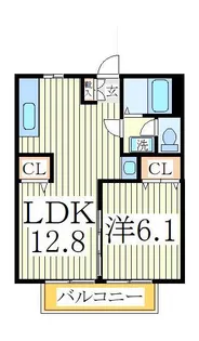 セジュール柏I【1階】の間取り