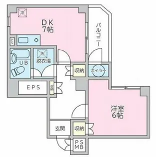 プラーズ梅屋敷【4階】の間取り