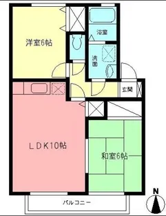 サニーハウス石井B【1階】の間取り