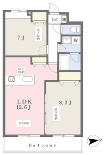ルネス久宝寺【2階】の間取り