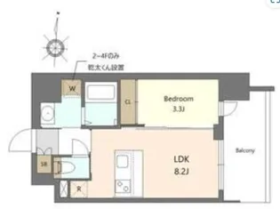 S-RESIDENCE難波西ALTER【9階】の間取り