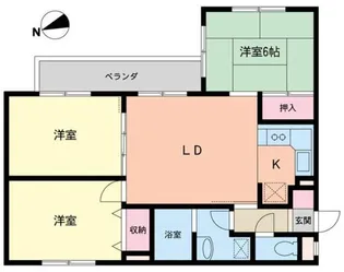 アゼリアガーデン【2階】の間取り