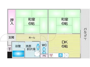 レナジア住之江公園前【4階】の間取り
