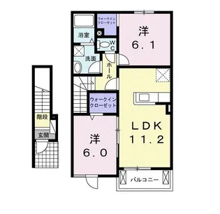 ラ・シュエット I【2階】の間取り