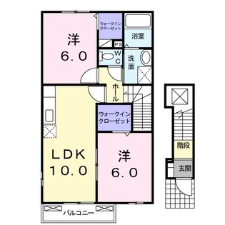シャン・ド・フルールXII【2階】の間取り