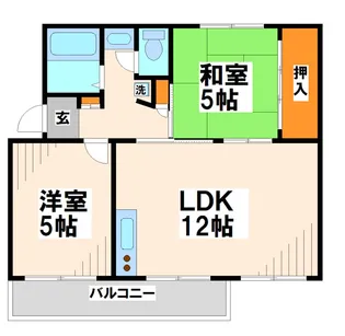 車返団地1街区8号棟【2階】の間取り