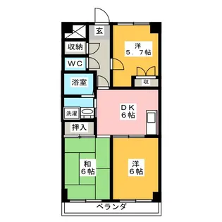 G.S壱番館【5階】の間取り