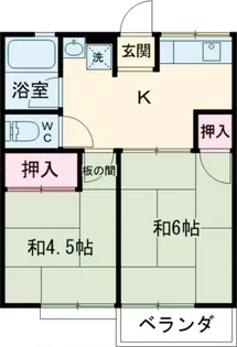 シティハイムグリーン滝山【2階】の間取り
